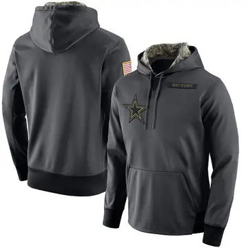 men's dallas cowboys nike tan 2019 salute to service sideline therma pullover hoodie