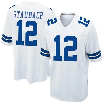 Men's Dallas Cowboys Roger Staubach White Game Jersey By Nike