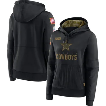 men's dallas cowboys olive 2018 salute to service sideline therma performance pullover hoodie