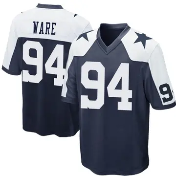 Youth Dallas Cowboys DeMarcus Ware Navy Blue Game Throwback Jersey By Nike